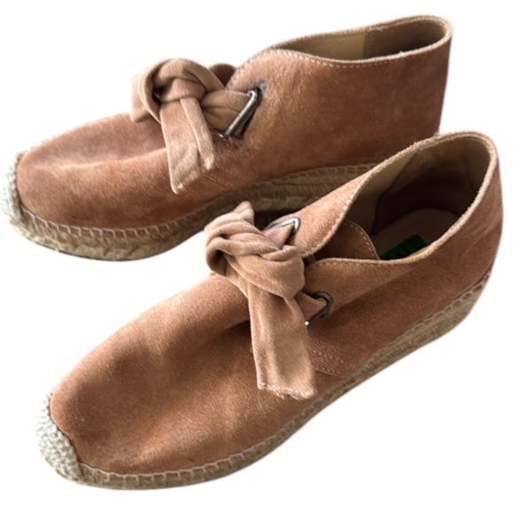 Rag & Bone Gena Ginger Brown Suede Leather Espadrille Tie Ankle Boots Size 7 - Picture 8 of 14